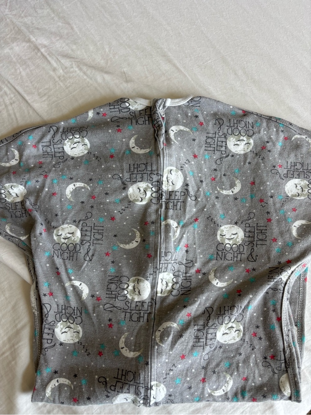 Sleeping Baby Zipadee Zip Sleep Sack Goodnight Size Large Cotton Blend